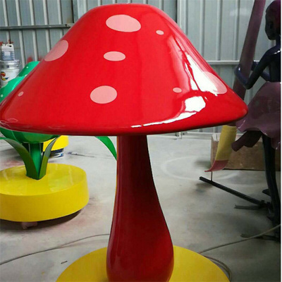 玻璃鋼大蘑菇雕塑 戶外蘑菇房雕塑 廣西工藝品廠